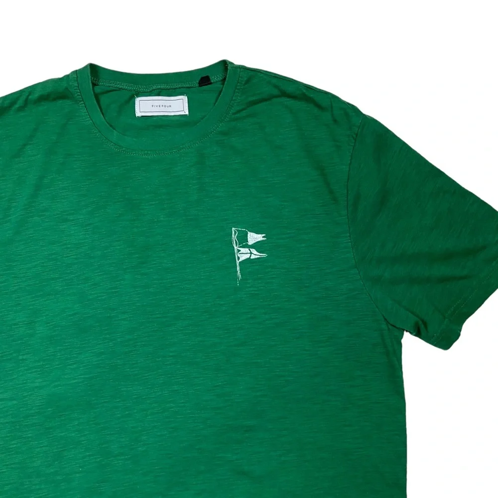 FIVE FOUR Los Angeles Drifter Paddle Flag T Shirt L Green Boat - Picture 2 of 11
